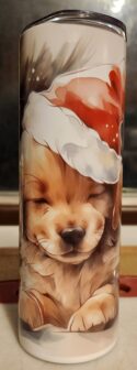 tumbler, puppy, christmas, puppy