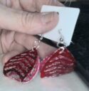 Cut Faux Leather Earrings - Image 2